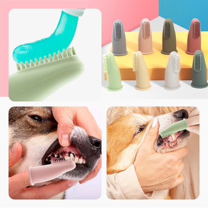 Dog and Cat Soft Pet Finger Toothbrush