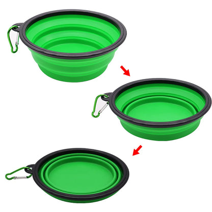 Outdoor Portable Pet Folding Silicone Bowl