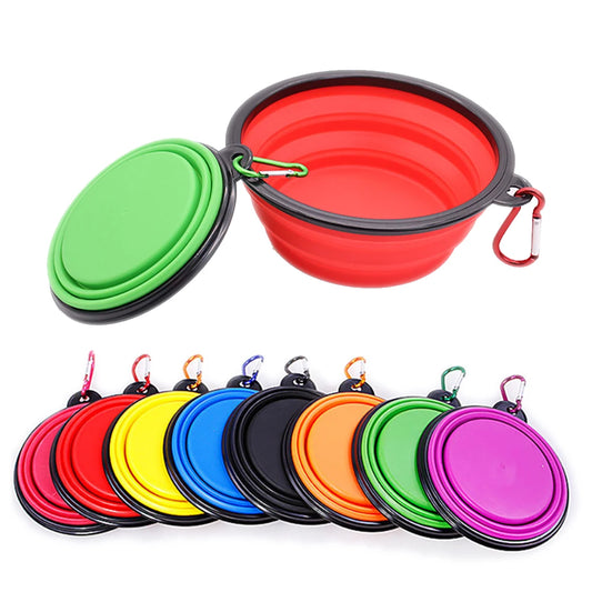 Outdoor Portable Pet Folding Silicone Bowl