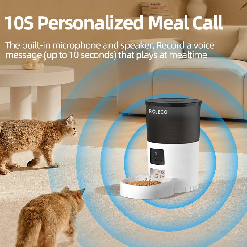 ROJECO Automatic Cat Feeder With Camera