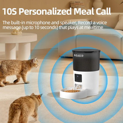 ROJECO Automatic Cat Feeder With Camera