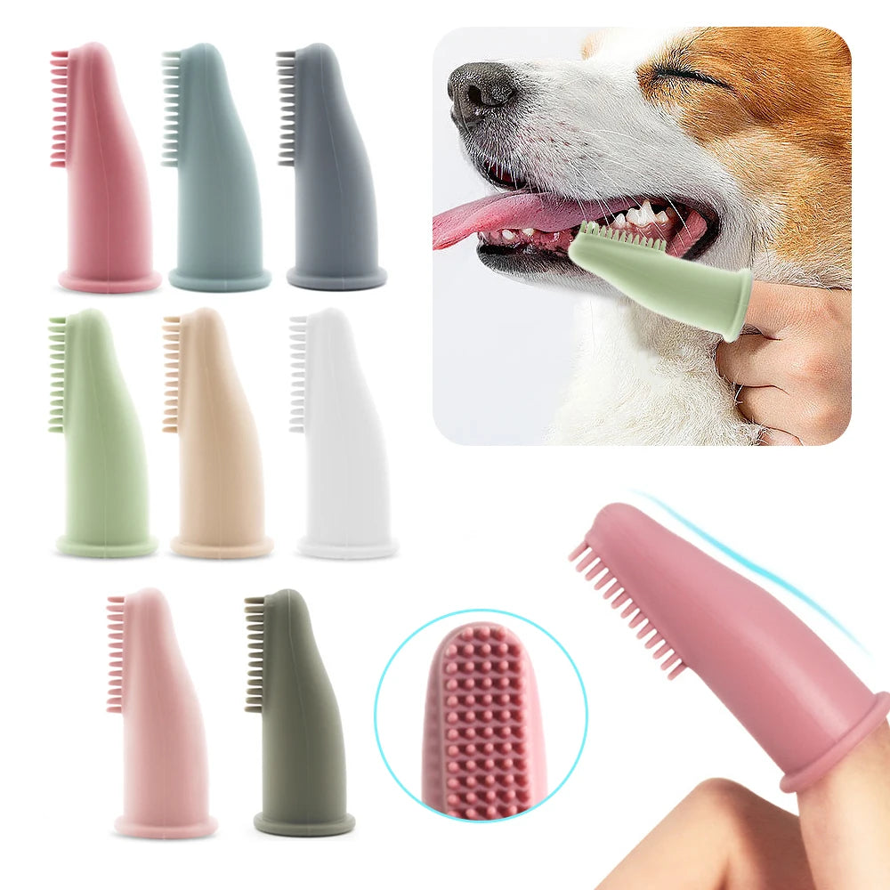 Dog and Cat Soft Pet Finger Toothbrush