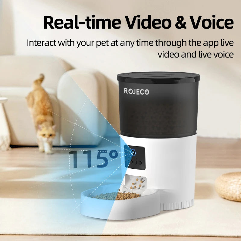 ROJECO Automatic Cat Feeder With Camera