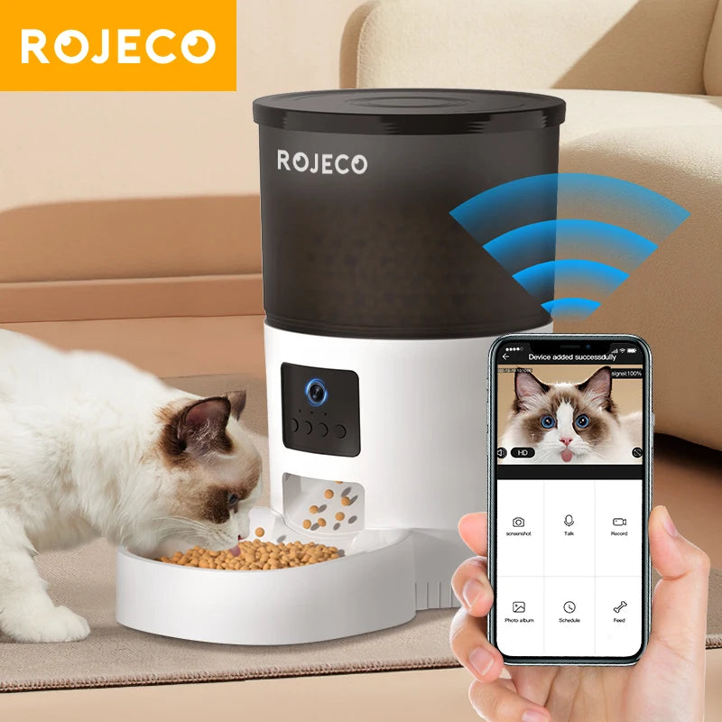 ROJECO Automatic Cat Feeder With Camera