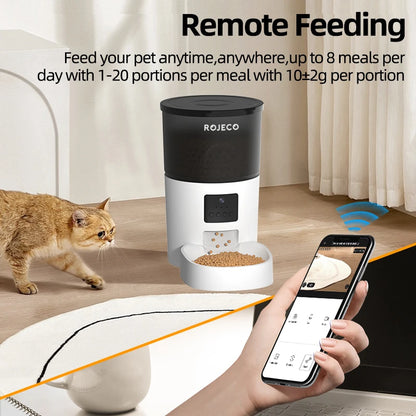 ROJECO Automatic Cat Feeder With Camera