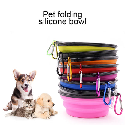 Outdoor Portable Pet Folding Silicone Bowl