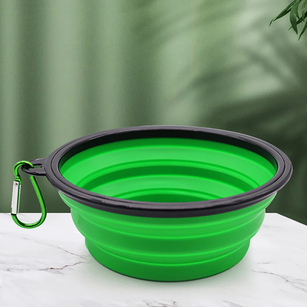 Outdoor Portable Pet Folding Silicone Bowl